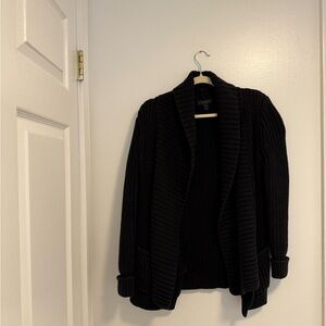 JCrew Chunky Black Knit Cardigan XS